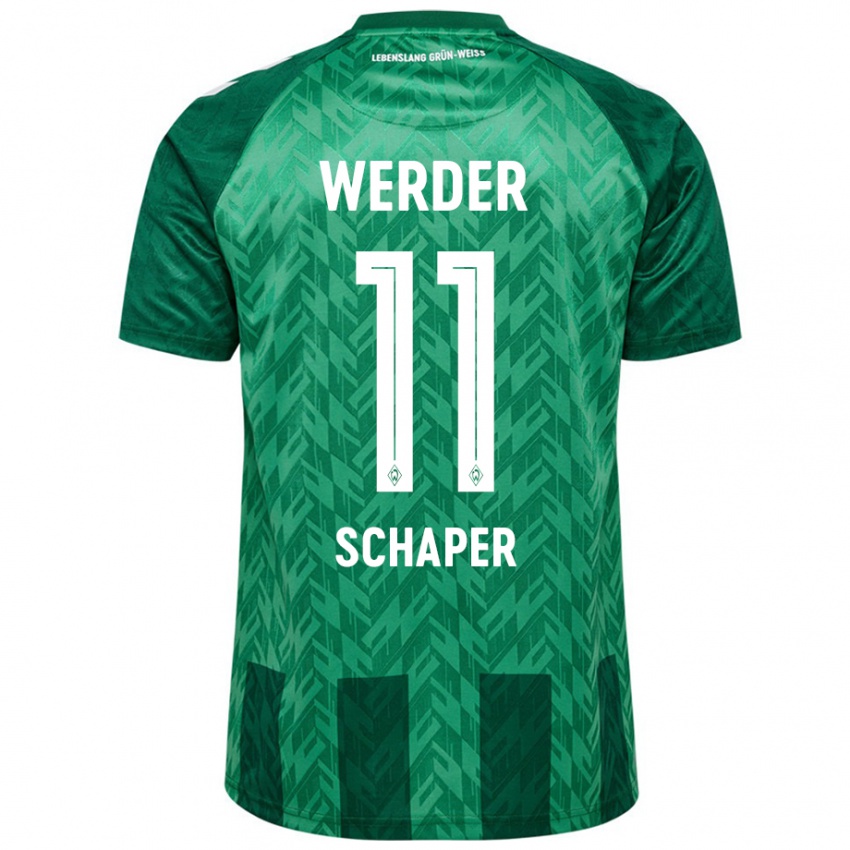 Hombre Camiseta Wilken Schaper #11 Verde 1ª Equipación 2024/25 La Camisa