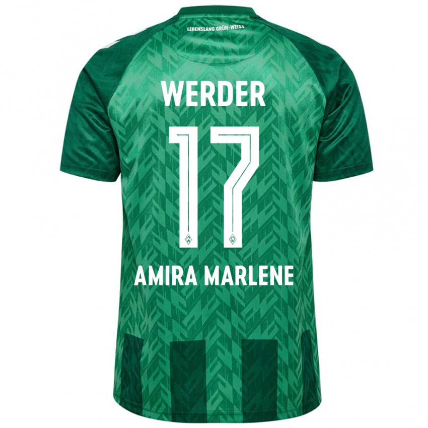 Hombre Camiseta Amira Marlene Dahl #17 Verde 1ª Equipación 2024/25 La Camisa