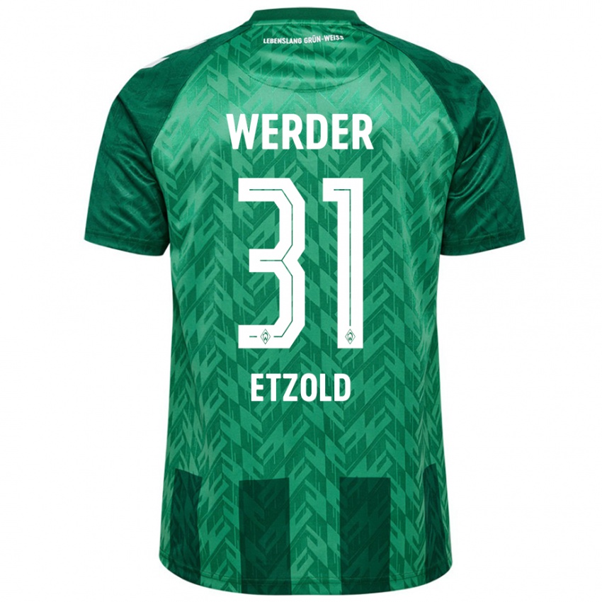 Hombre Camiseta Hannah Etzold #31 Verde 1ª Equipación 2024/25 La Camisa