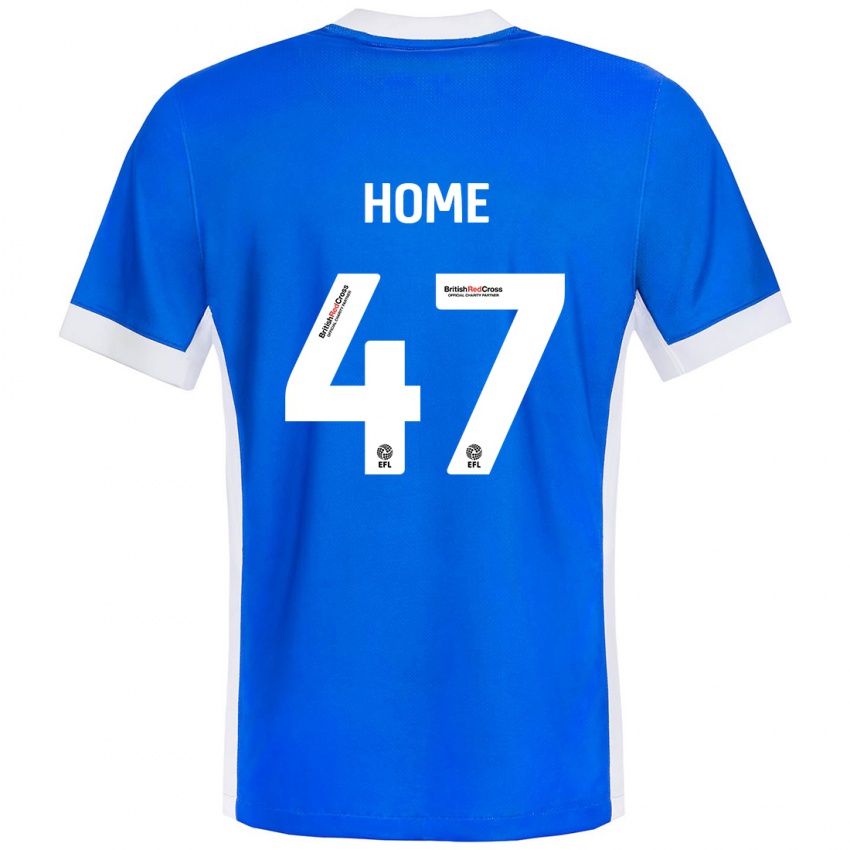 Hombre Camiseta Josh Home #47 Azul Blanco 1ª Equipación 2024/25 La Camisa