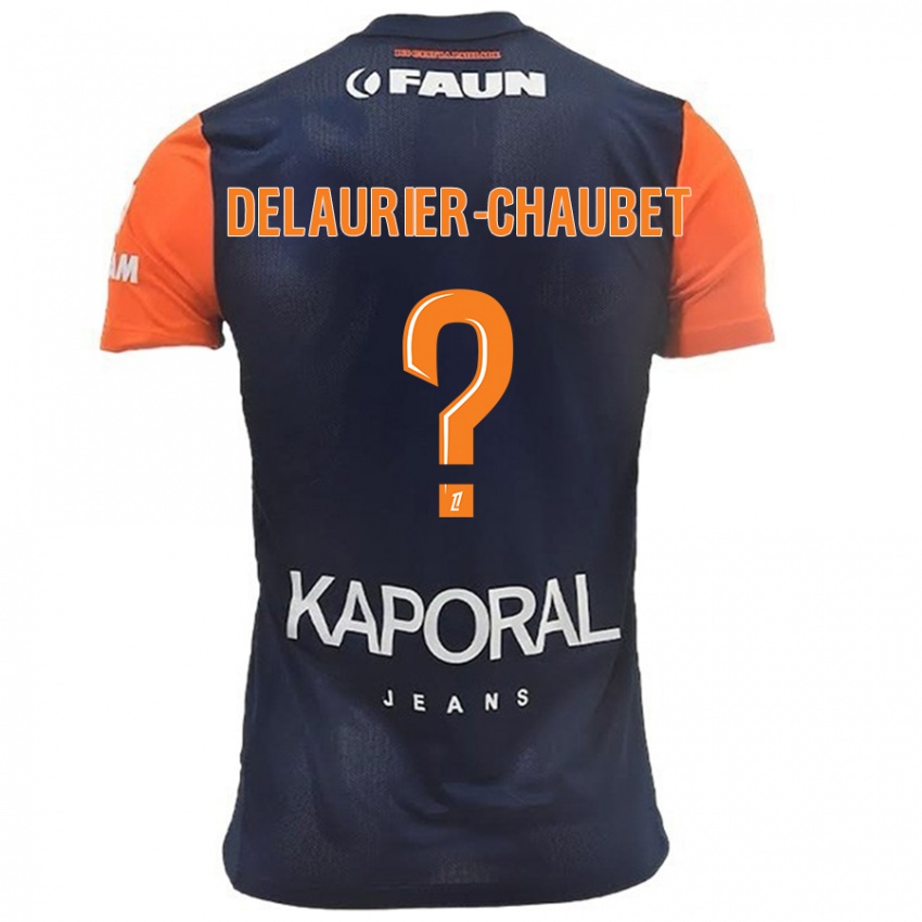 Hombre Camiseta Tom Delaurier-Chaubet #0 Azul Marino Naranja 1ª Equipación 2024/25 La Camisa