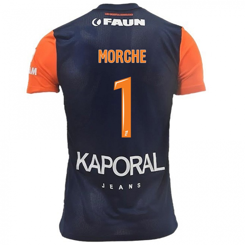 Hombre Camiseta Cosette Morché #1 Azul Marino Naranja 1ª Equipación 2024/25 La Camisa