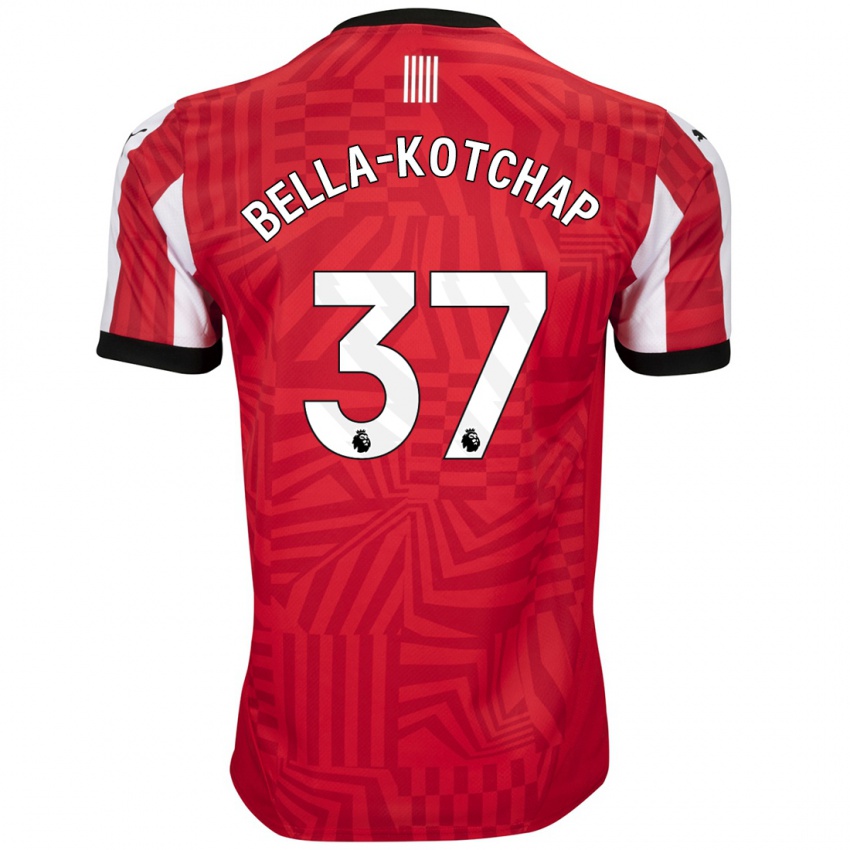 Hombre Camiseta Armel Bella-Kotchap #37 Rojo Blanco 1ª Equipación 2024/25 La Camisa