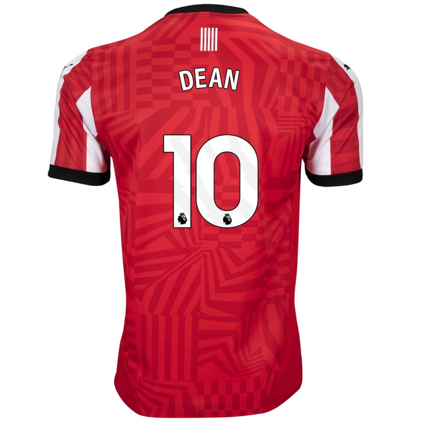 Hombre Camiseta Rianna Dean #10 Rojo Blanco 1ª Equipación 2024/25 La Camisa