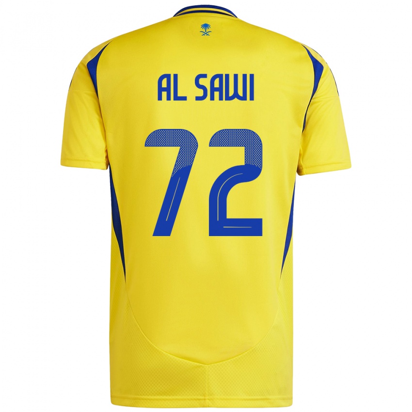 Hombre Camiseta Etaf Al-Sawi #72 Amarillo Azul 1ª Equipación 2024/25 La Camisa