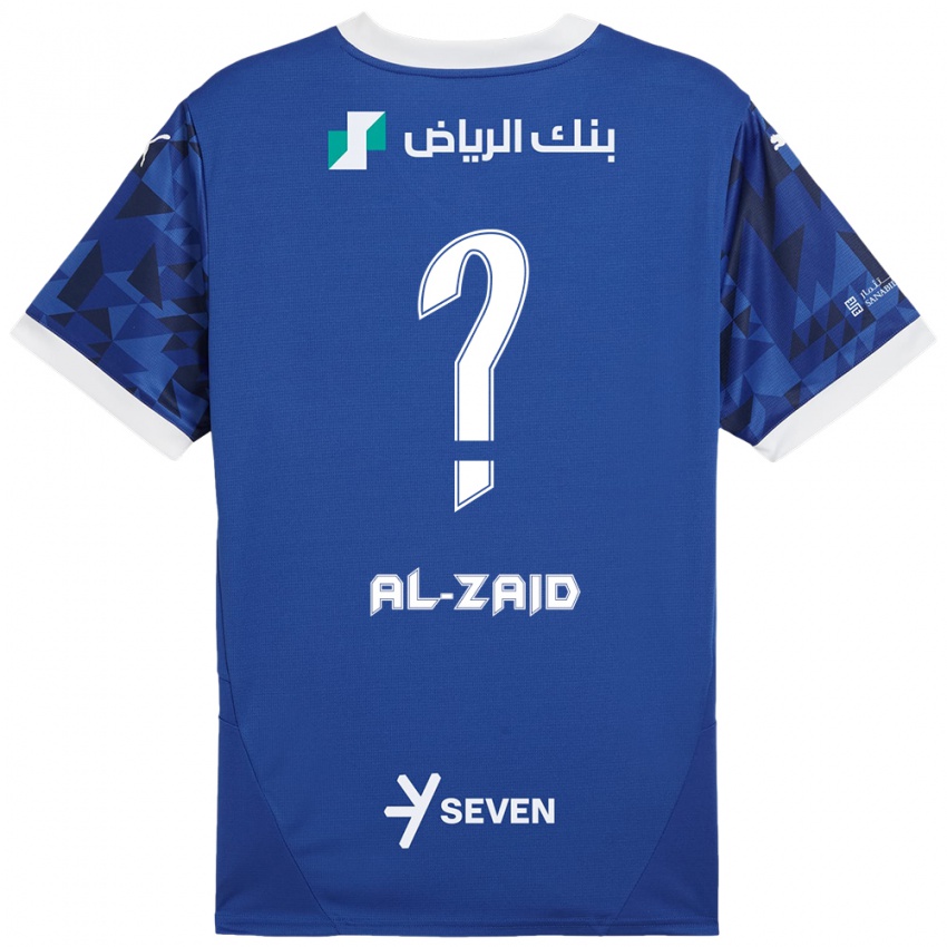 Hombre Camiseta Suhayb Al-Zaid #0 Azul Oscuro Blanco 1ª Equipación 2024/25 La Camisa