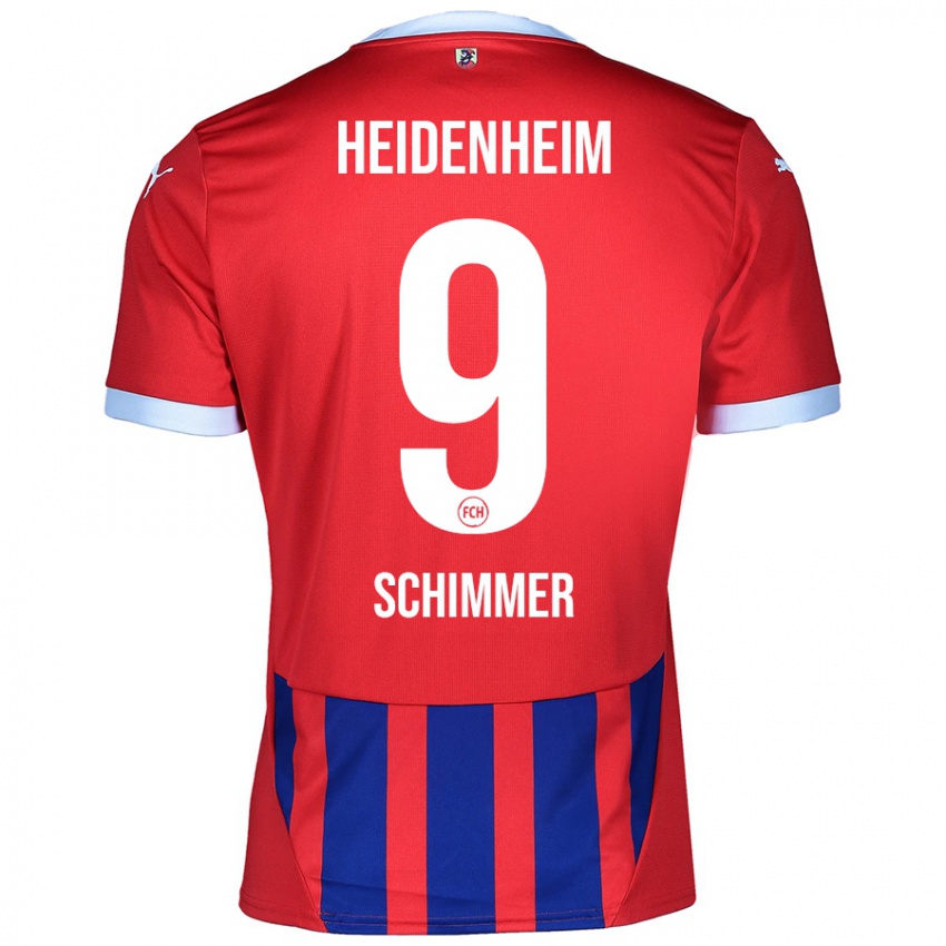 Hombre Camiseta Stefan Schimmer #9 Rojo Azul 1ª Equipación 2024/25 La Camisa