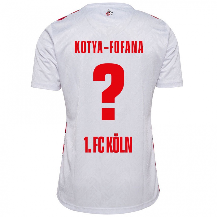 Hombre Camiseta Assad Kotya-Fofana #0 Blanco Rojo 1ª Equipación 2024/25 La Camisa