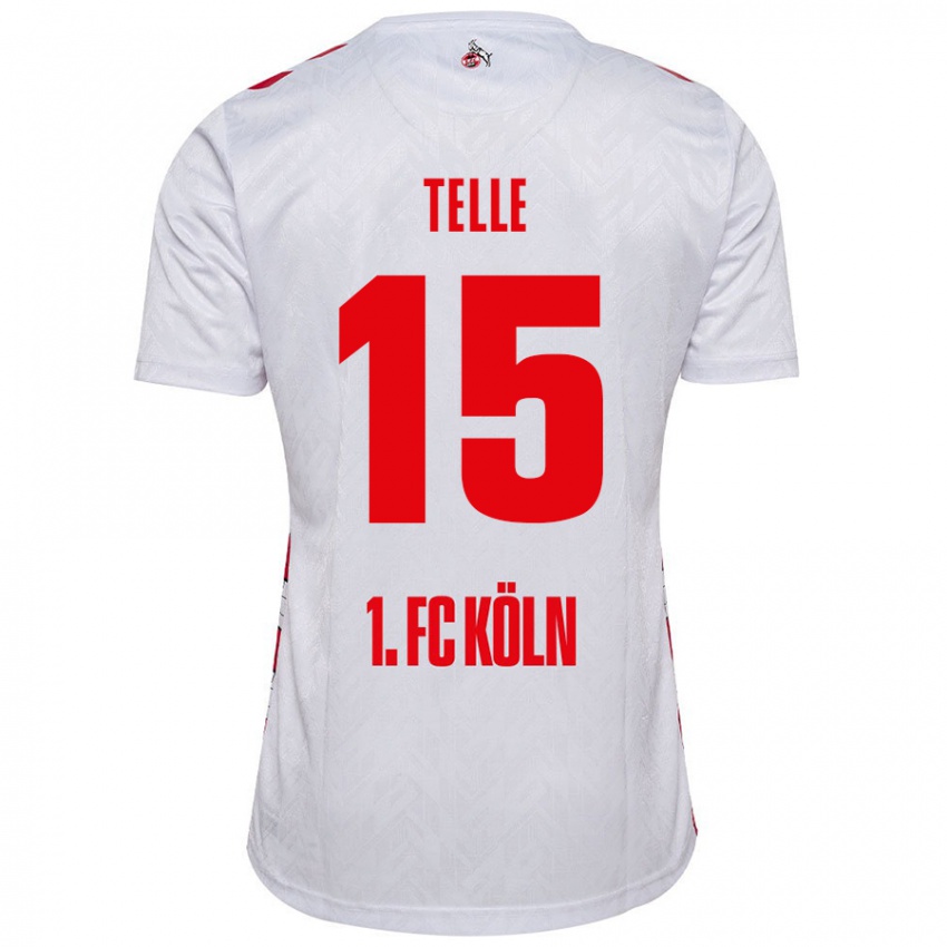 Hombre Camiseta Neo Telle #15 Blanco Rojo 1ª Equipación 2024/25 La Camisa