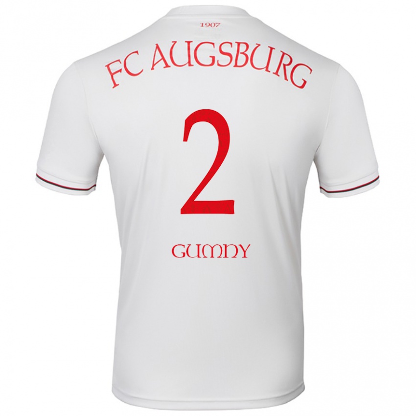 Hombre Camiseta Robert Gumny #2 Blanco 1ª Equipación 2024/25 La Camisa