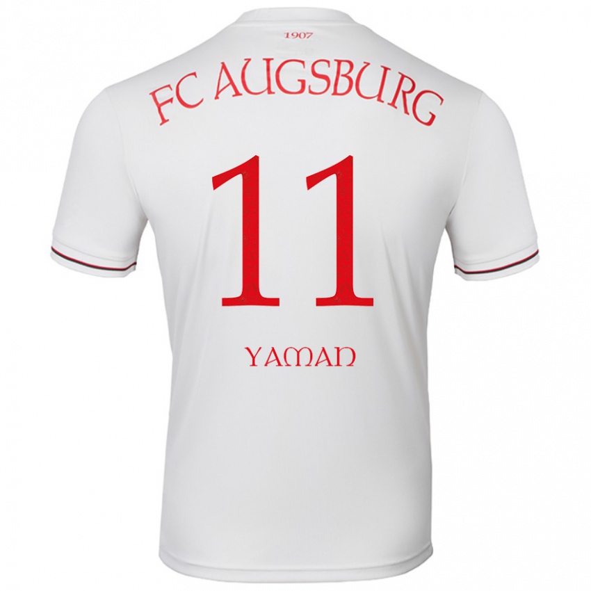 Hombre Camiseta Kerim Yaman #11 Blanco 1ª Equipación 2024/25 La Camisa