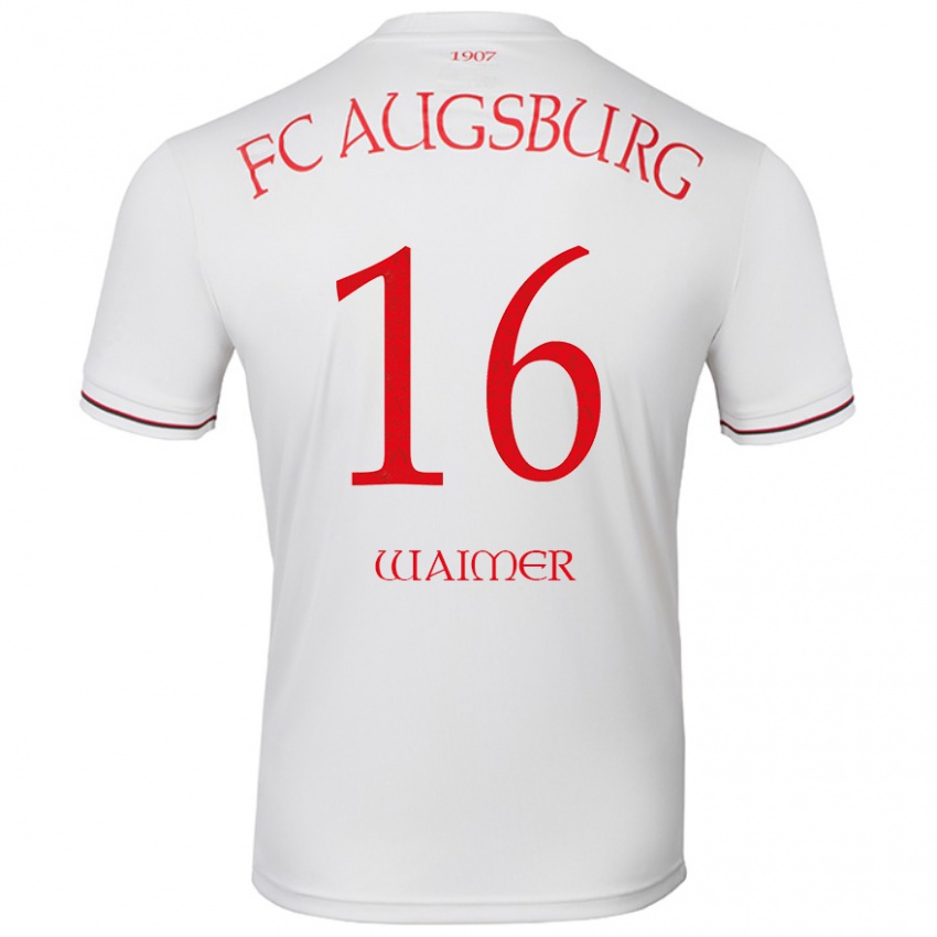 Hombre Camiseta Johannes Waimer #16 Blanco 1ª Equipación 2024/25 La Camisa