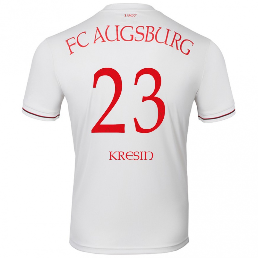 Hombre Camiseta Constantin Kresin #23 Blanco 1ª Equipación 2024/25 La Camisa