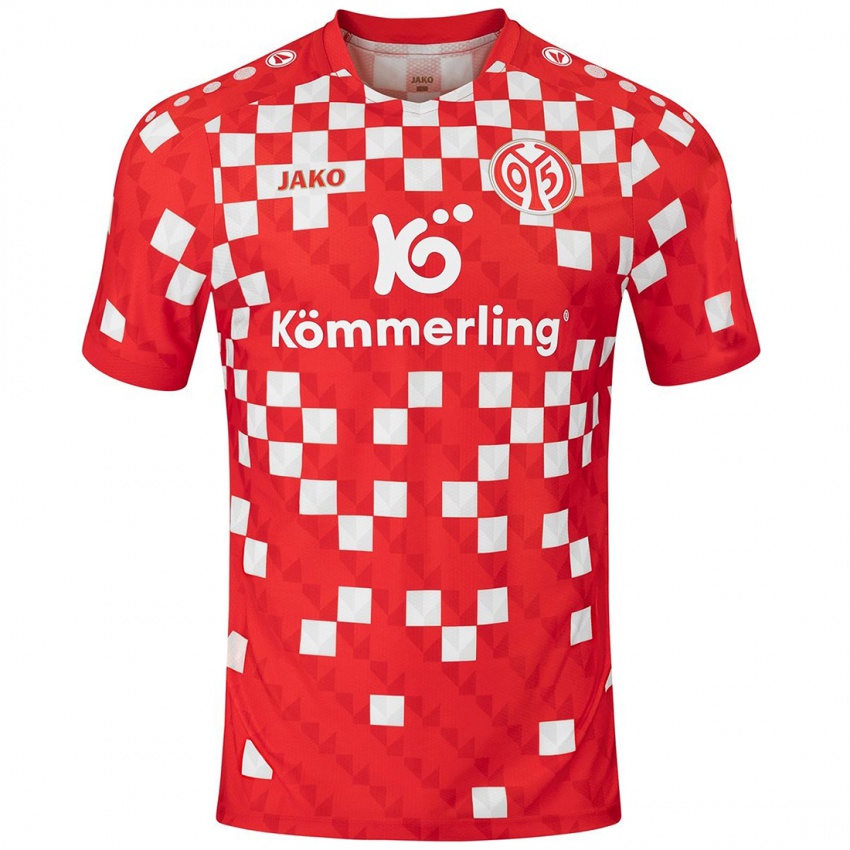 Hombre Camiseta Paul Nebel #8 Blanco Rojo 1ª Equipación 2024/25 La Camisa