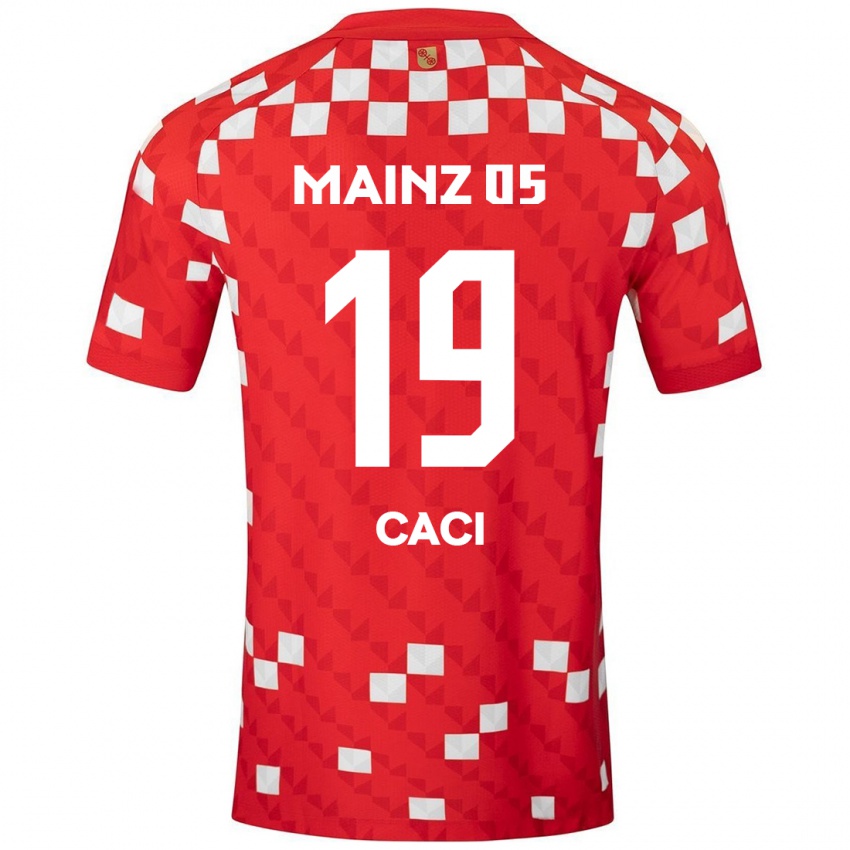 Hombre Camiseta Anthony Caci #19 Blanco Rojo 1ª Equipación 2024/25 La Camisa