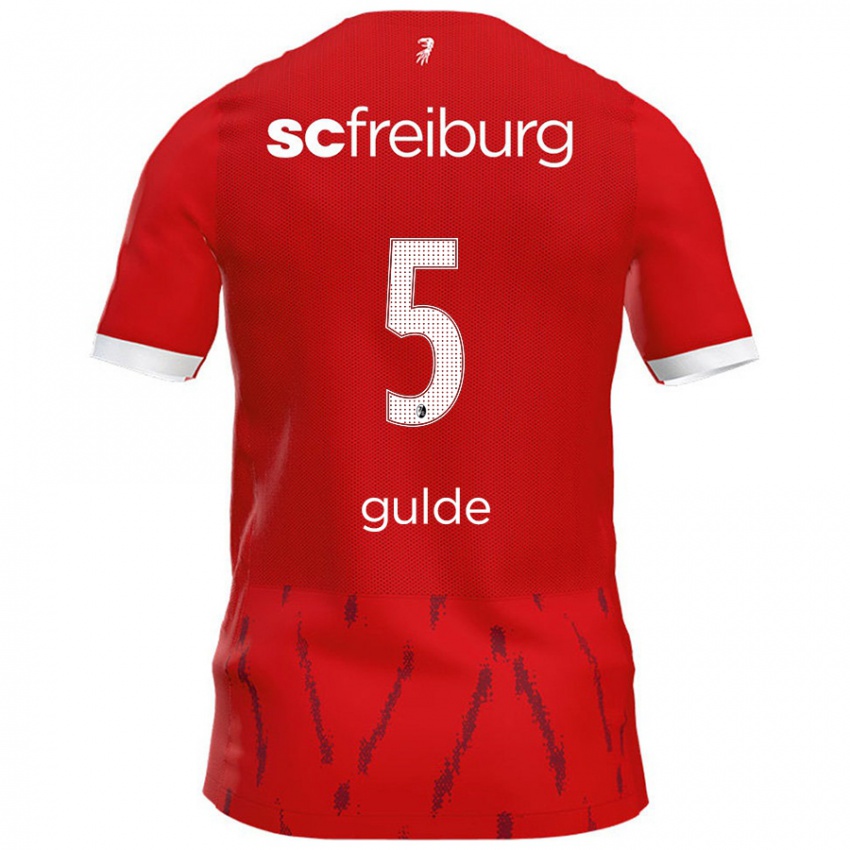 Hombre Camiseta Manuel Gulde #5 Rojo 1ª Equipación 2024/25 La Camisa