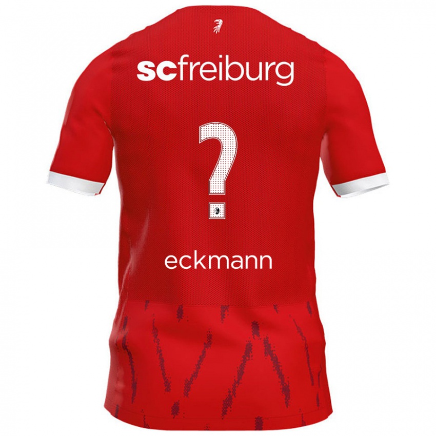 Hombre Camiseta Julius Eckmann #0 Rojo 1ª Equipación 2024/25 La Camisa