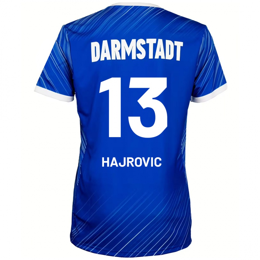 Hombre Camiseta Vahid Hajrovic #13 Azul Blanco 1ª Equipación 2024/25 La Camisa