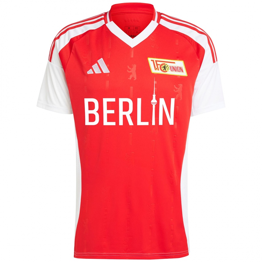 Hombre Camiseta Tom Kannegießer #16 Rojo Blanco 1ª Equipación 2024/25 La Camisa