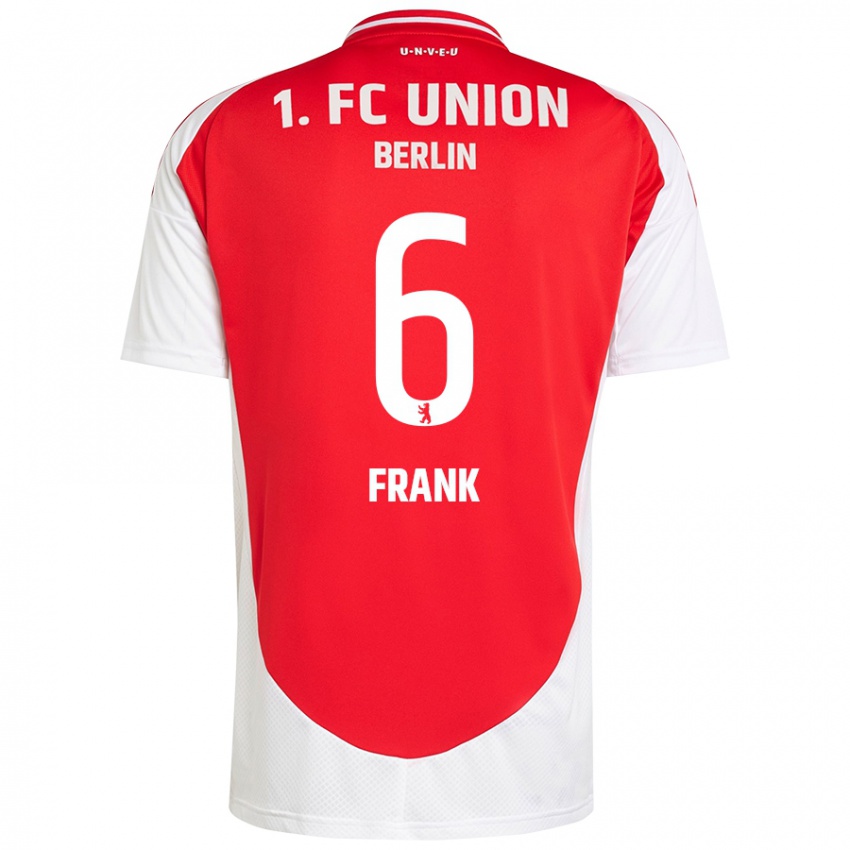 Hombre Camiseta Celine Frank #6 Rojo Blanco 1ª Equipación 2024/25 La Camisa