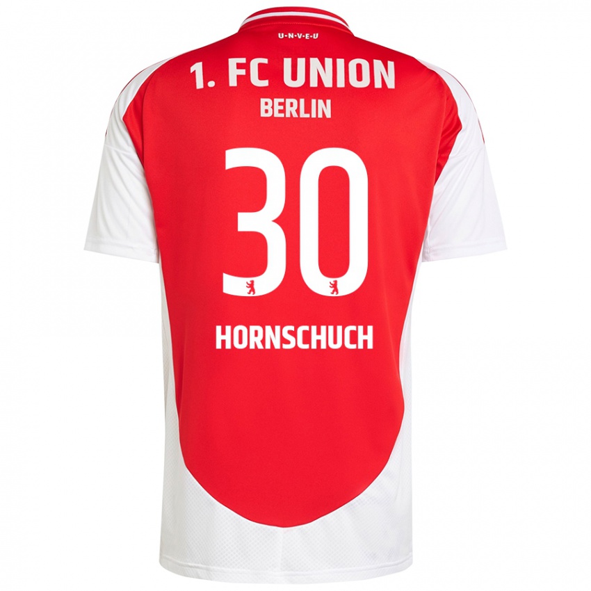 Hombre Camiseta Sarah Hornschuch #30 Rojo Blanco 1ª Equipación 2024/25 La Camisa