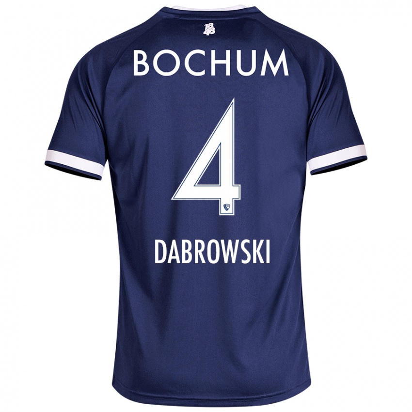 Hombre Camiseta Luc Dabrowski #4 Azul Oscuro 1ª Equipación 2024/25 La Camisa