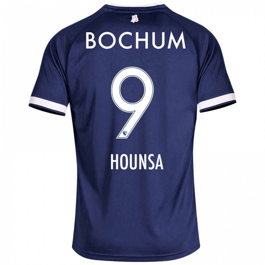 Hombre Camiseta Eligius Hounsa #9 Azul Oscuro 1ª Equipación 2024/25 La Camisa