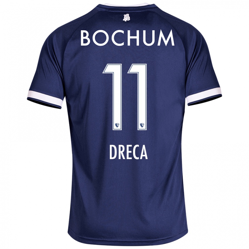 Hombre Camiseta Benjamin Dreca #11 Azul Oscuro 1ª Equipación 2024/25 La Camisa