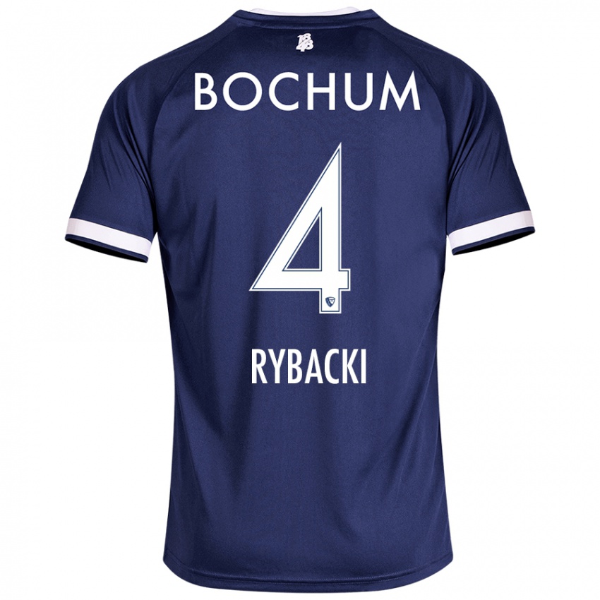 Hombre Camiseta Pia Rybacki #4 Azul Oscuro 1ª Equipación 2024/25 La Camisa