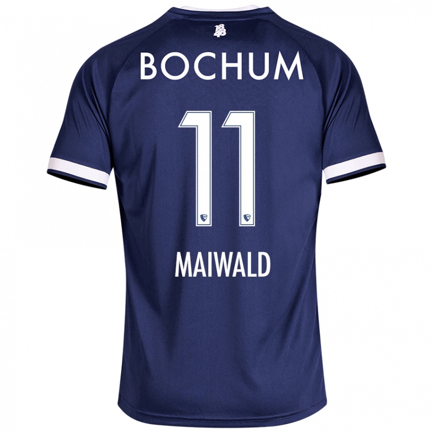 Hombre Camiseta Anna Maiwald #11 Azul Oscuro 1ª Equipación 2024/25 La Camisa