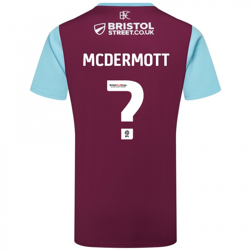 Hombre Camiseta Tommy Mcdermott #0 Borgoña Azul Cielo 1ª Equipación 2024/25 La Camisa