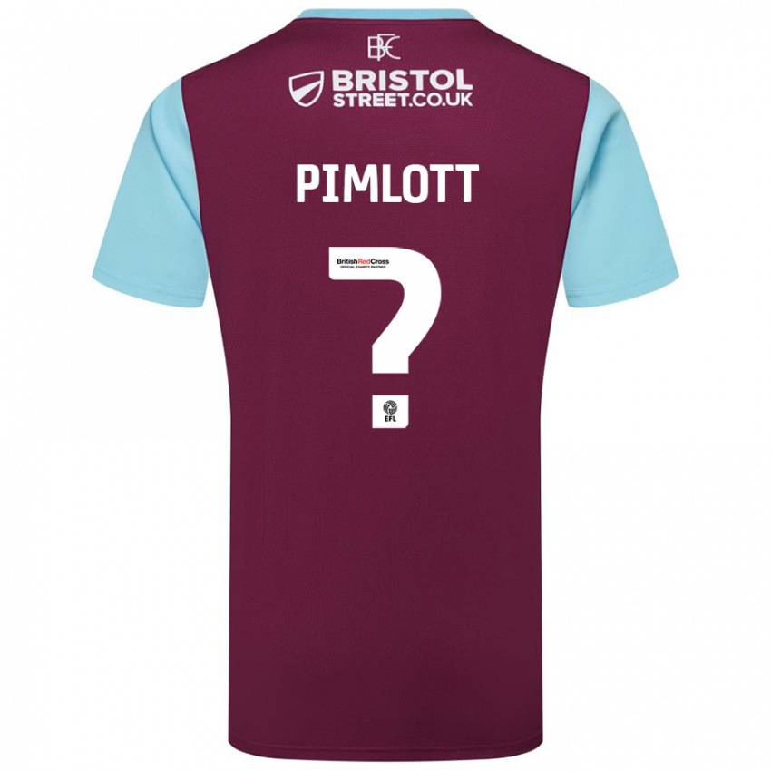 Hombre Camiseta Oliver Pimlott #0 Borgoña Azul Cielo 1ª Equipación 2024/25 La Camisa