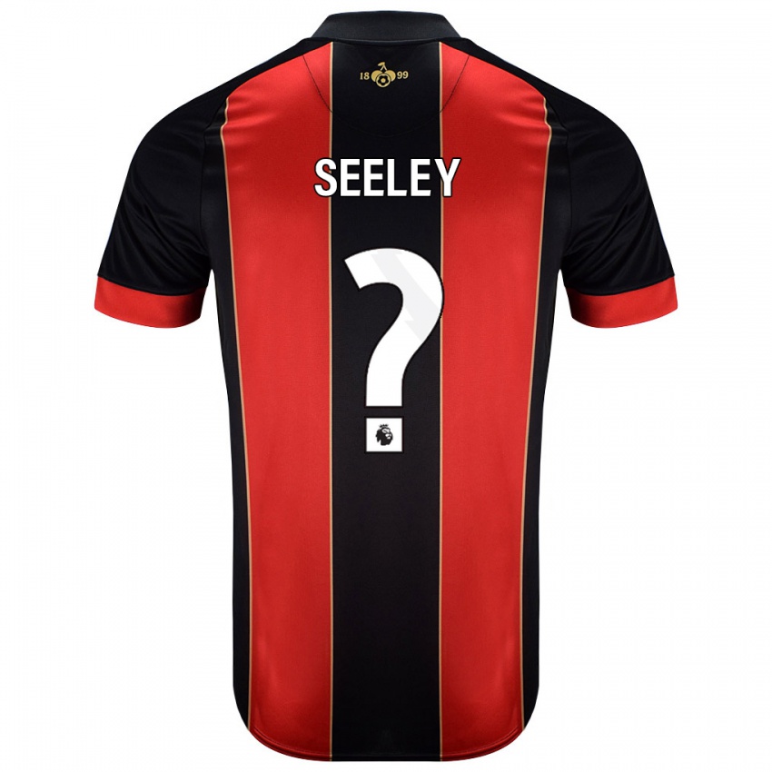 Hombre Camiseta Will Seeley #0 Rojo Negro 1ª Equipación 2024/25 La Camisa