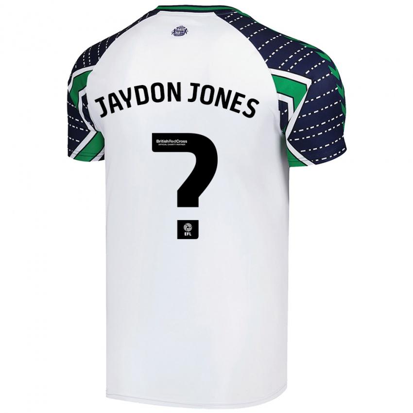 Hombre Camiseta Jaydon Jones #0 Blanco 2ª Equipación 2024/25 La Camisa