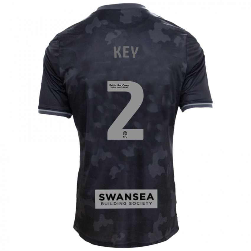 Hombre Camiseta Josh Key #2 Negro 2ª Equipación 2024/25 La Camisa