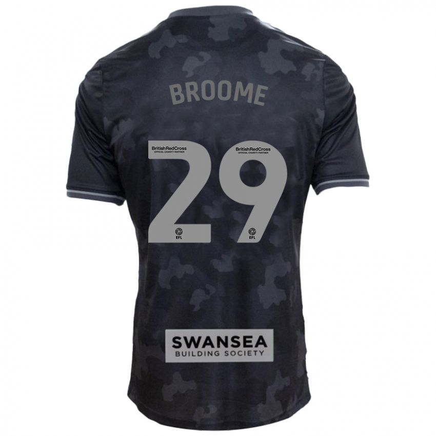 Hombre Camiseta Nathan Broome #29 Negro 2ª Equipación 2024/25 La Camisa