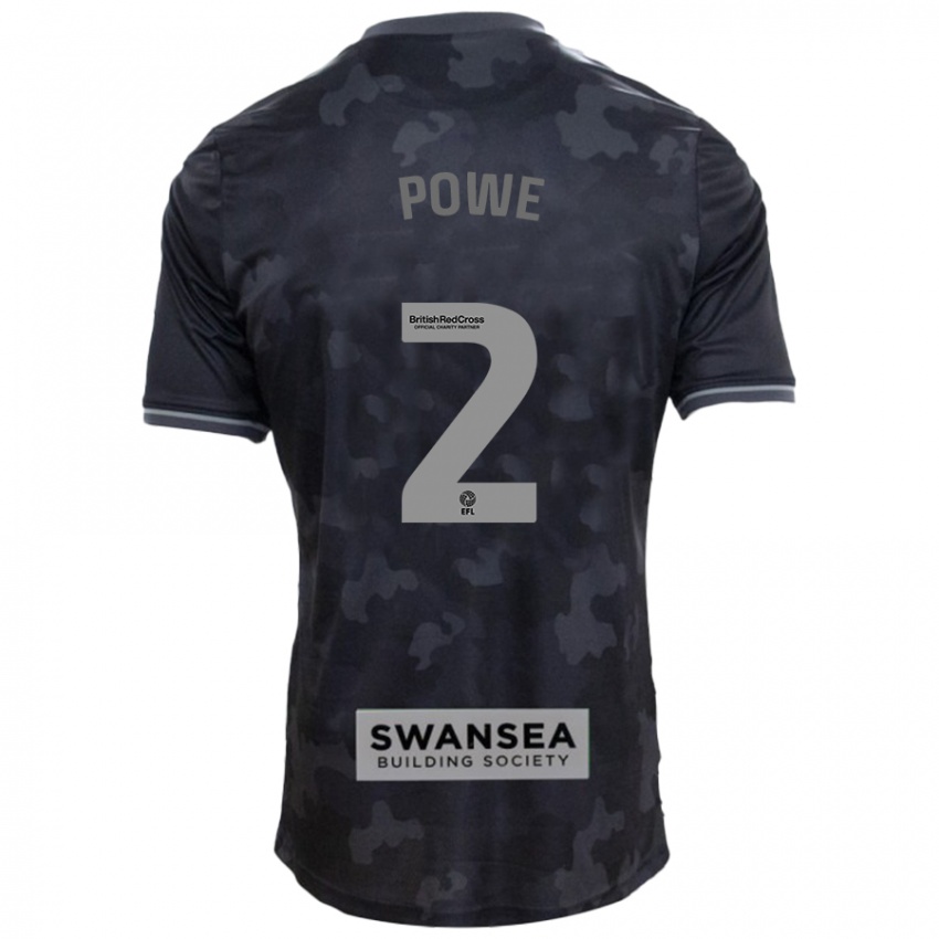 Hombre Camiseta Alicia Powe #2 Negro 2ª Equipación 2024/25 La Camisa