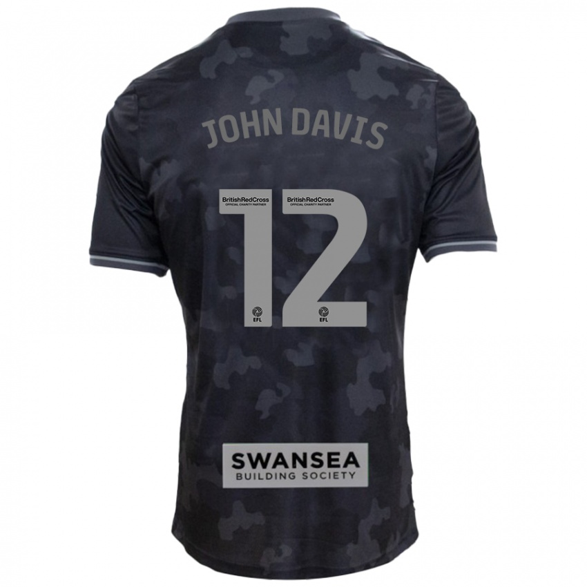 Hombre Camiseta Stacey John-Davis #12 Negro 2ª Equipación 2024/25 La Camisa