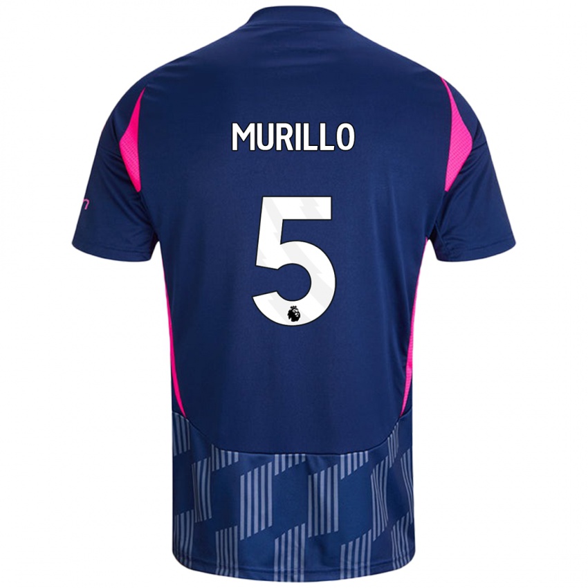 Hombre Camiseta Murillo #5 Azul Real Rosa 2ª Equipación 2024/25 La Camisa