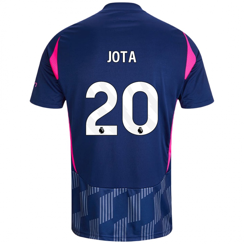 Hombre Camiseta Jota Silva #20 Azul Real Rosa 2ª Equipación 2024/25 La Camisa