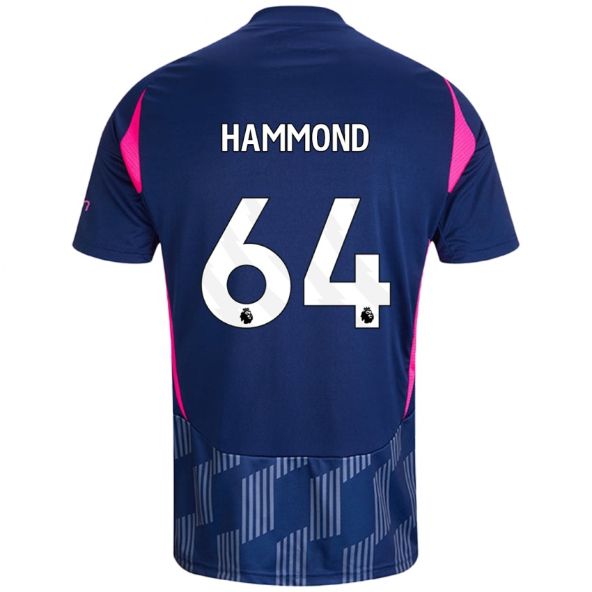 Hombre Camiseta Ben Hammond #64 Azul Real Rosa 2ª Equipación 2024/25 La Camisa