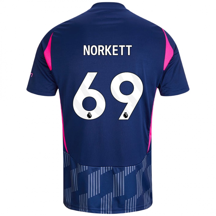 Hombre Camiseta Manni Norkett #69 Azul Real Rosa 2ª Equipación 2024/25 La Camisa