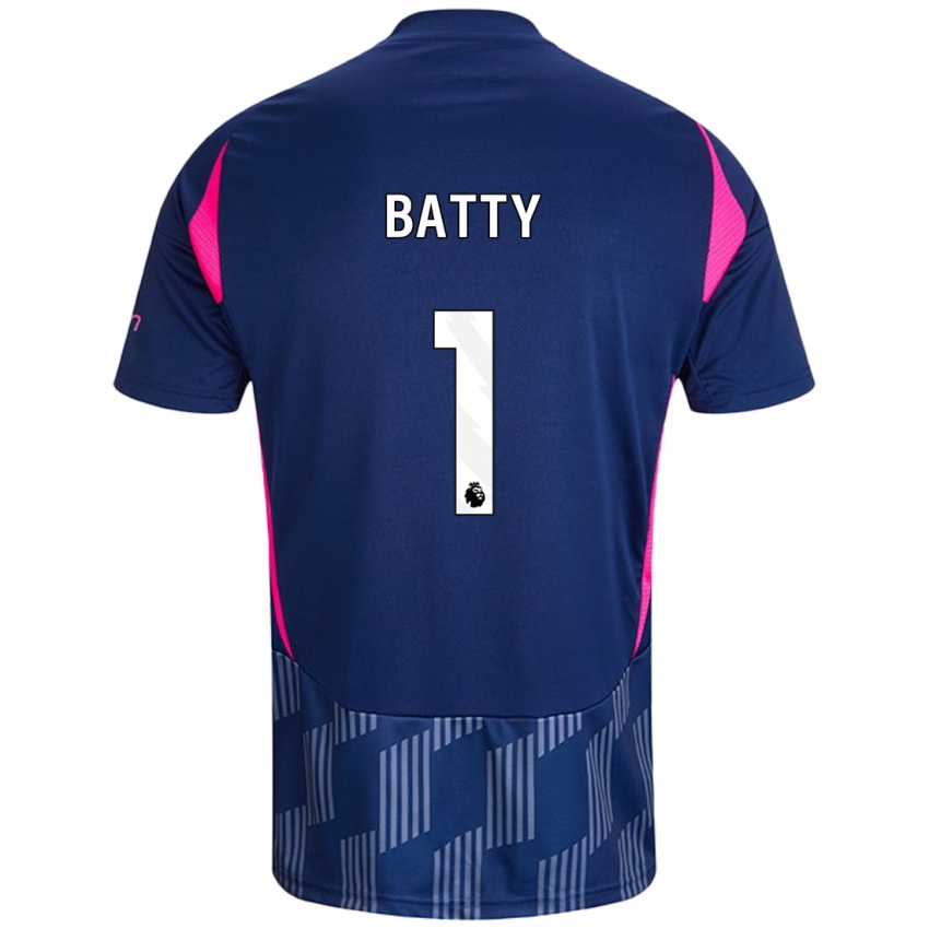 Hombre Camiseta Emily Batty #1 Azul Real Rosa 2ª Equipación 2024/25 La Camisa