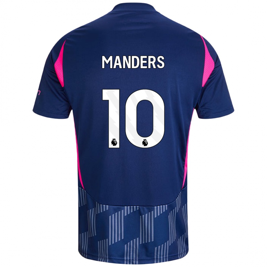 Hombre Camiseta Holly Manders #10 Azul Real Rosa 2ª Equipación 2024/25 La Camisa