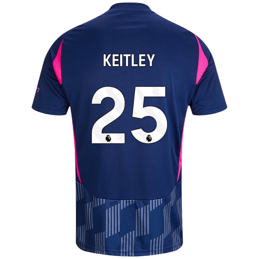 Hombre Camiseta Alice Keitley #25 Azul Real Rosa 2ª Equipación 2024/25 La Camisa