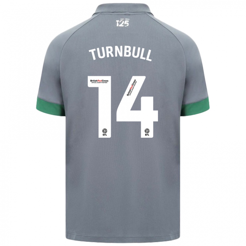 Hombre Camiseta David Turnbull #14 Gris Oscuro 2ª Equipación 2024/25 La Camisa