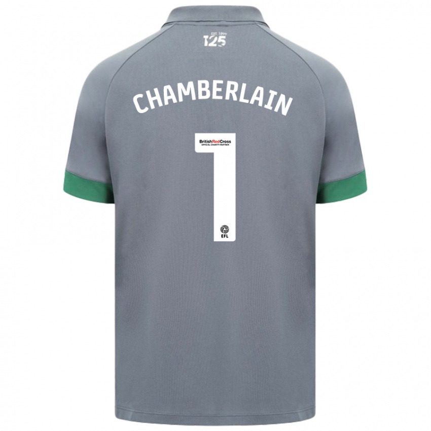 Hombre Camiseta Ceryn Chamberlain #1 Gris Oscuro 2ª Equipación 2024/25 La Camisa