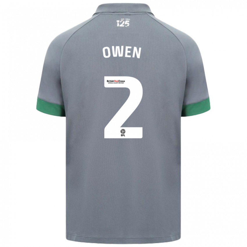 Hombre Camiseta Lisa Owen #2 Gris Oscuro 2ª Equipación 2024/25 La Camisa