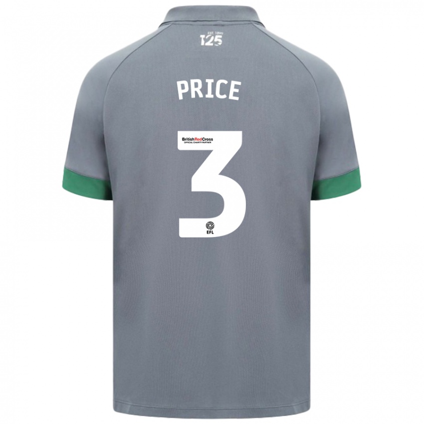 Hombre Camiseta Ffion Price #3 Gris Oscuro 2ª Equipación 2024/25 La Camisa