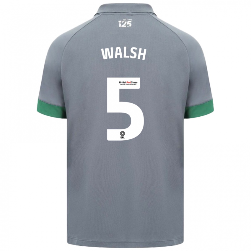 Hombre Camiseta Siobhan Walsh #5 Gris Oscuro 2ª Equipación 2024/25 La Camisa